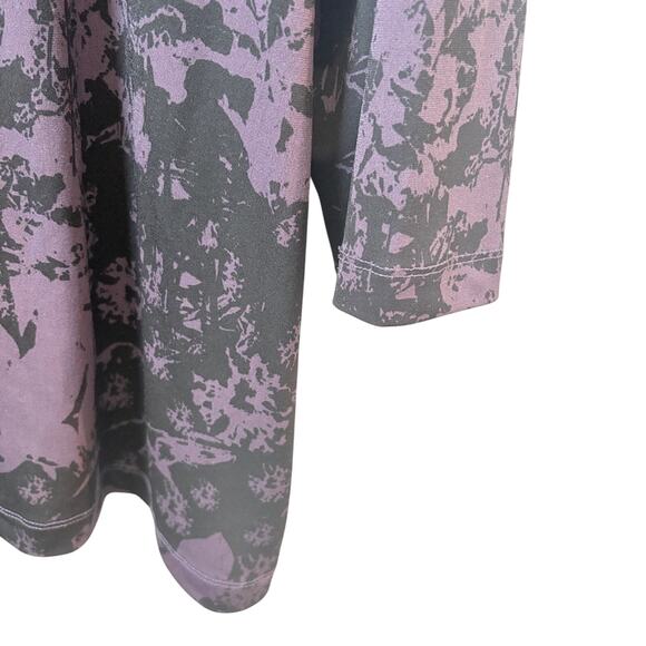 Dana Buchman Black and Purple Graphic 3/4 Sleeve Blouse Women’s 2X Casual - Picture 5 of 6